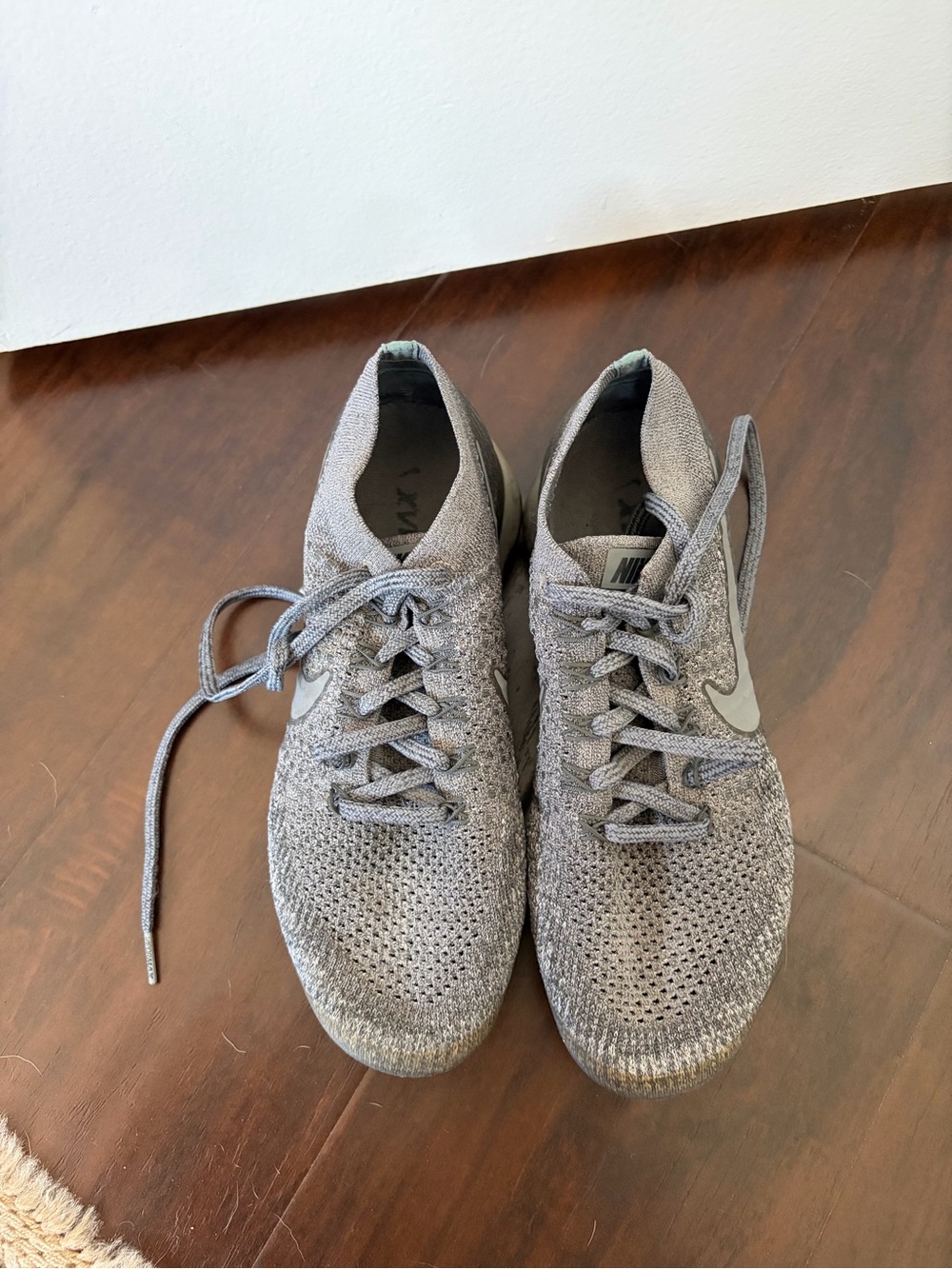 Nike Women’s Grey Flyknit Running Shoes